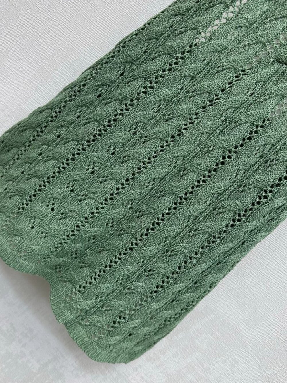 Miu Miu Green Openwork Knit Halter Vest - Picture 4 of 8